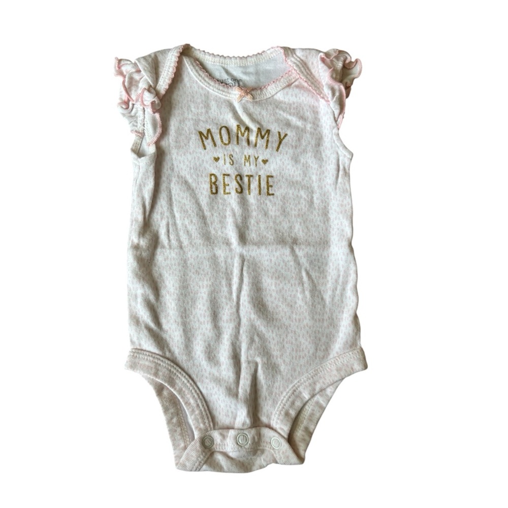 Carter's White and Gold Bodysuit